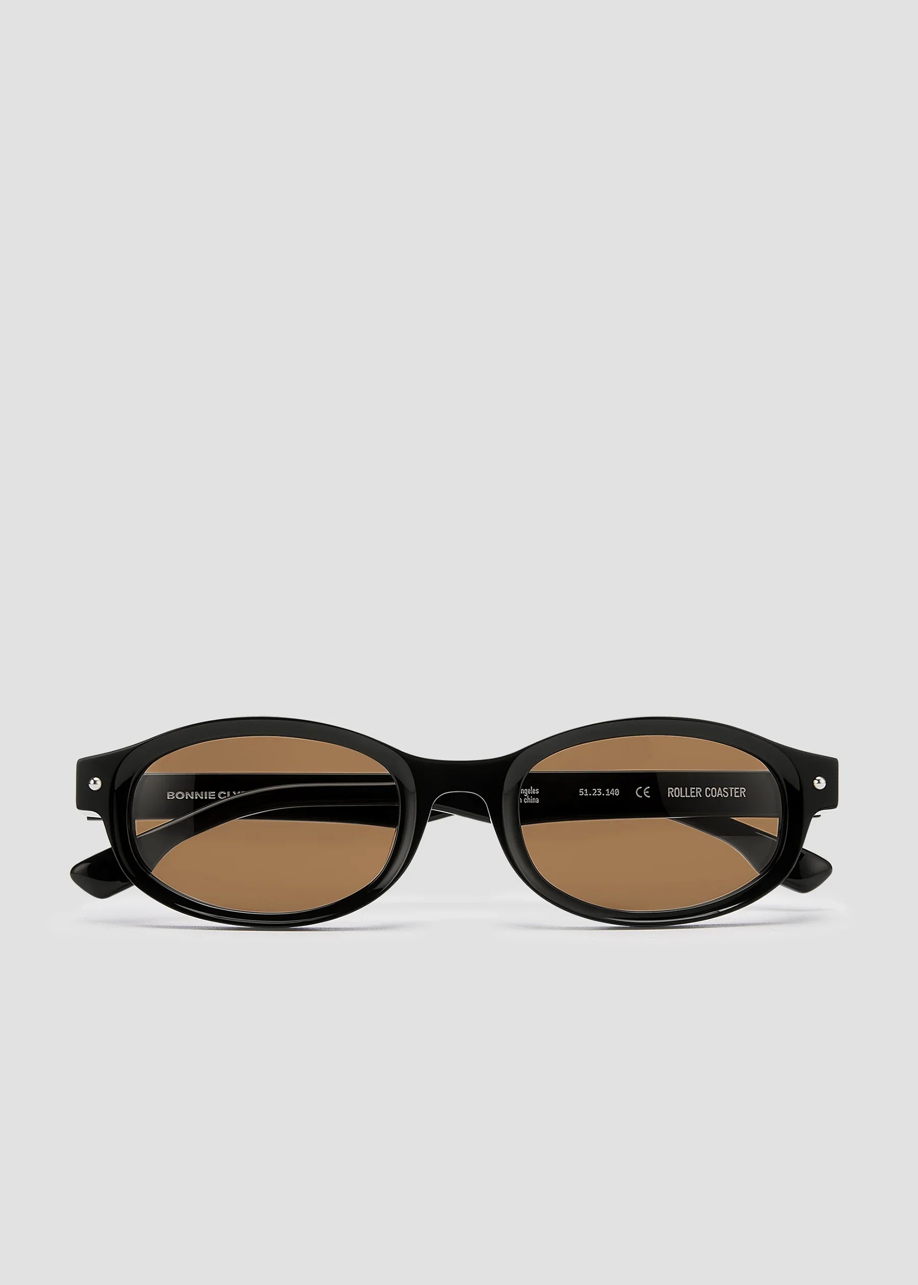 Roller Coaster Sunglasses in Black with Brown Lenses
