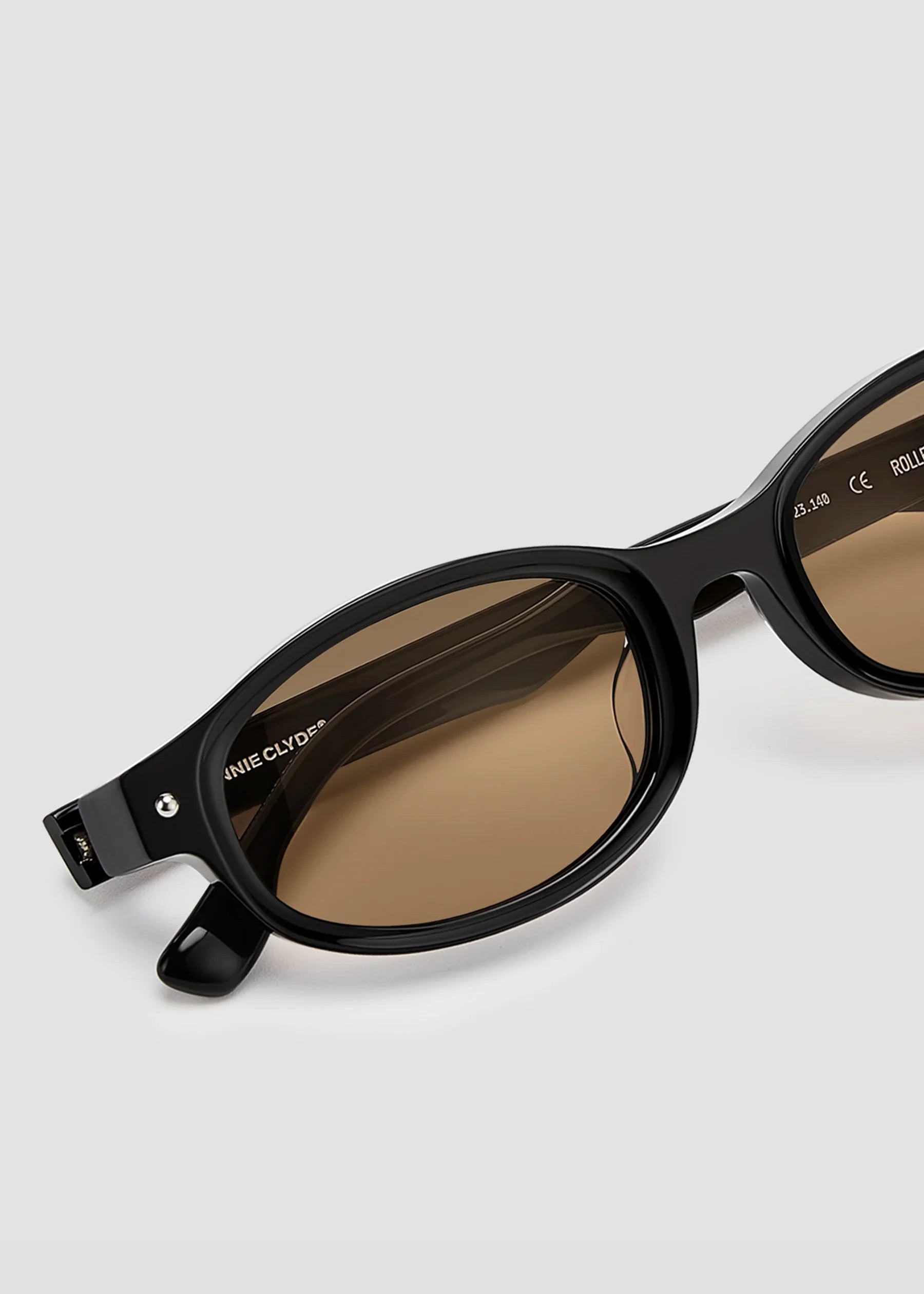 Roller Coaster Sunglasses in Black with Brown Lenses