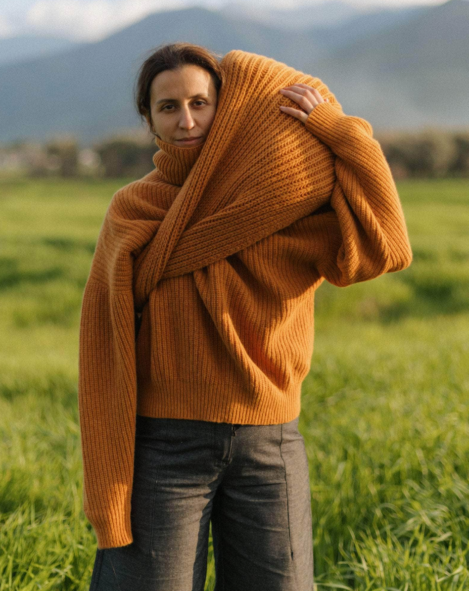 Mea Scarf in Clair Orange