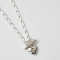Heart Toggle Necklace in Sterling Silver