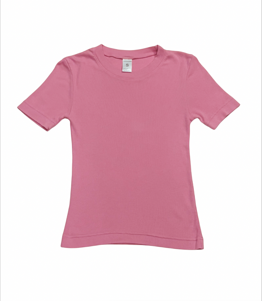 Rib Short Sleeve in Pixie